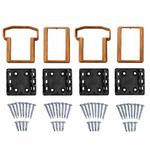 cedar woodgrain t-rail railing bracket kit
