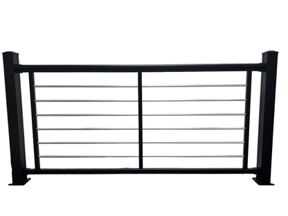 Cornell aluminum rod railing panel stock image