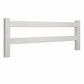 Grey 2-rail vinyl horse fencing stock image