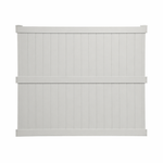 Savannah grey vinyl privacy fencing panel stock image