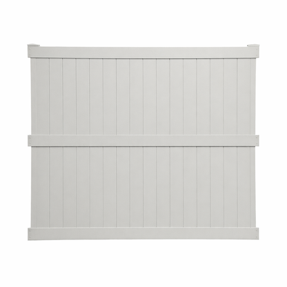Savannah grey vinyl privacy fencing panel stock image
