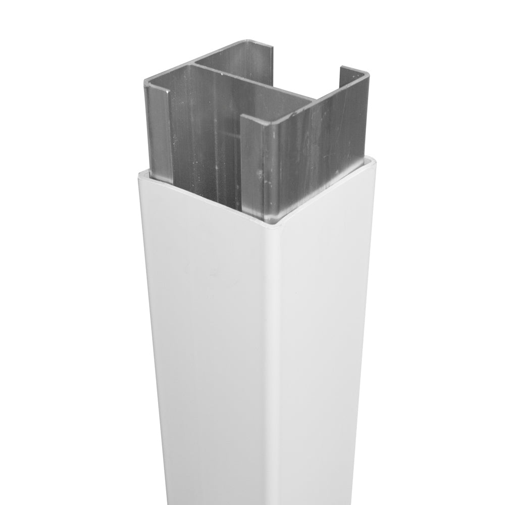 white vinyl Gate blank post stock image