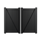 Savannah black vinyl privacy fencing double gate stock image