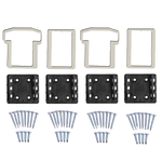 2 piece t-rail tan vinyl bracket kit