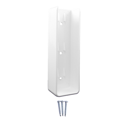 White vinyl u-mount with screws