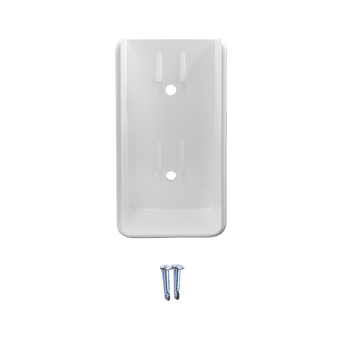 White vinyl u-mount with screws