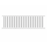 Weatherables Bolton white vinyl deck railing stock image