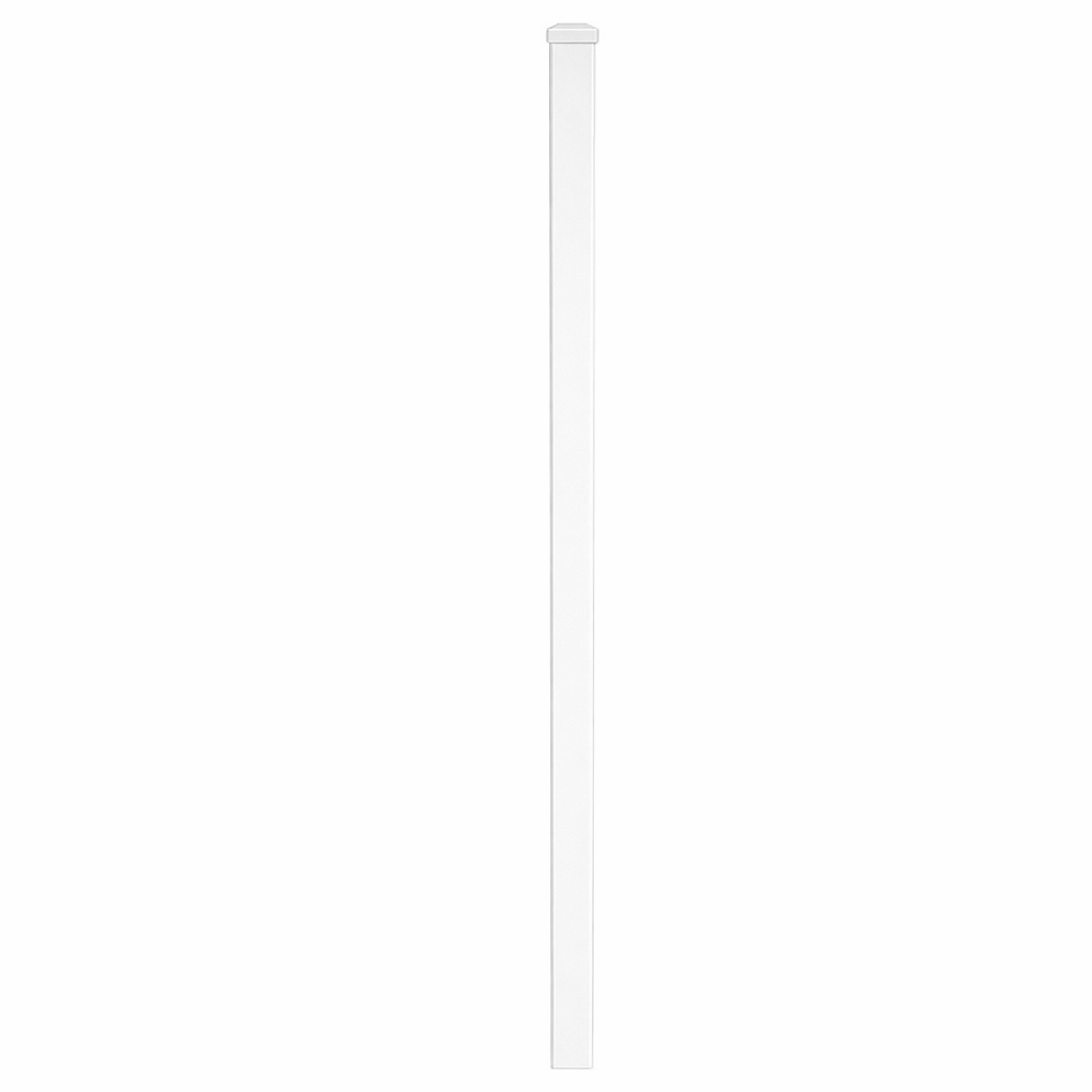 White aluminum post stock image