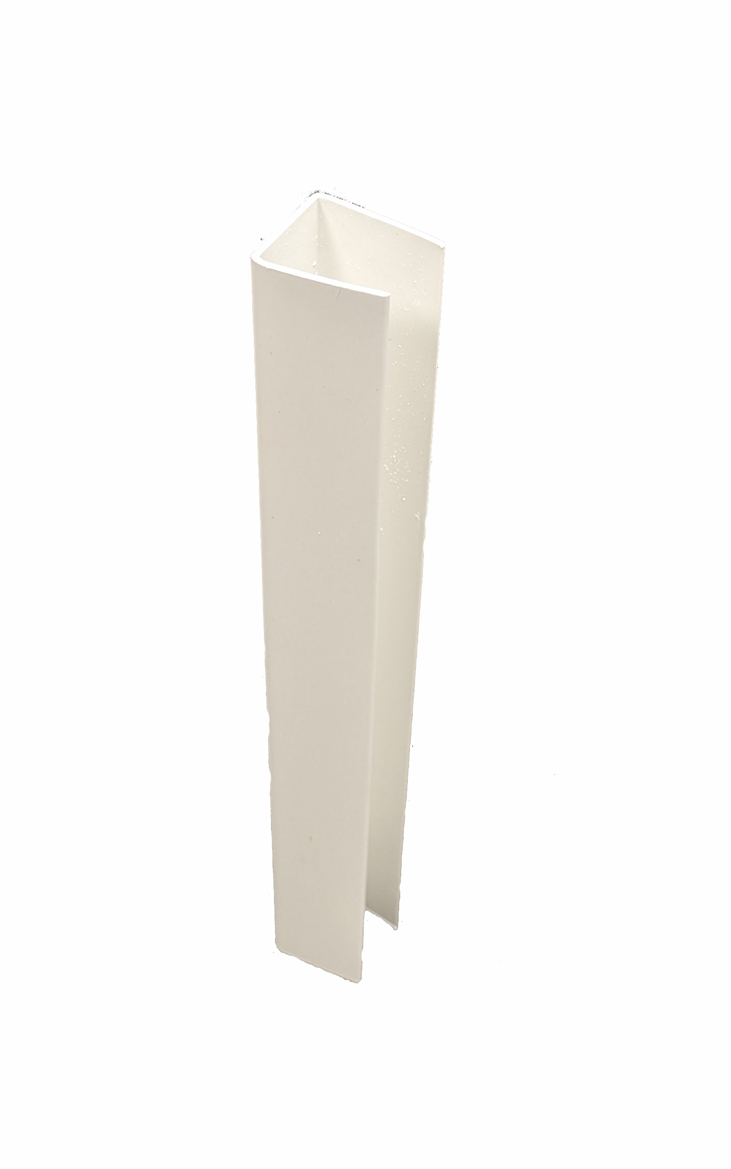White vinyl u-channel stock image