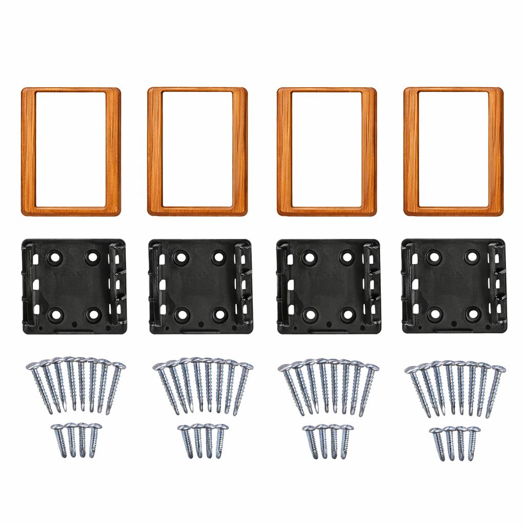 cedar woodgrain railing bracket kit