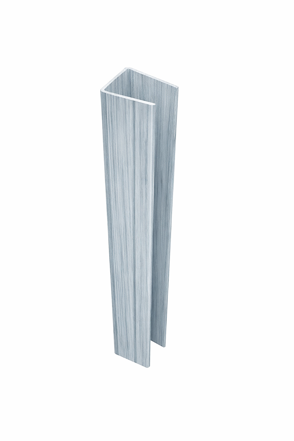 coastal grey woodgrain u-channel