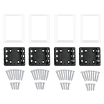 white vinyl bracket kit set