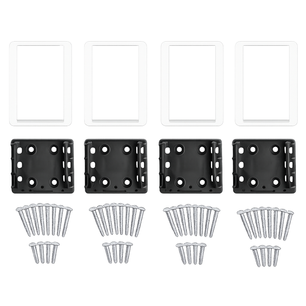 white vinyl bracket kit set